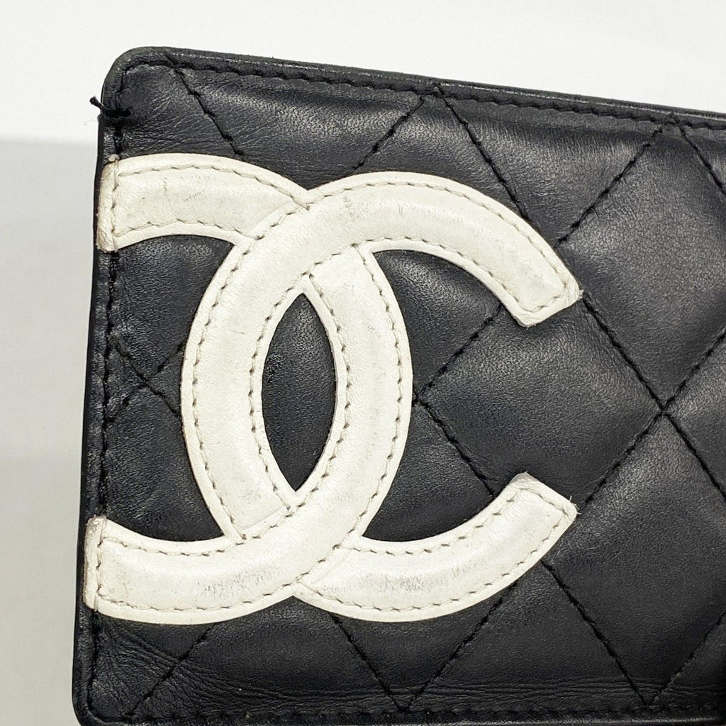 Chanel Card Case Cambon Lambskin Black Cles Dies — view 6