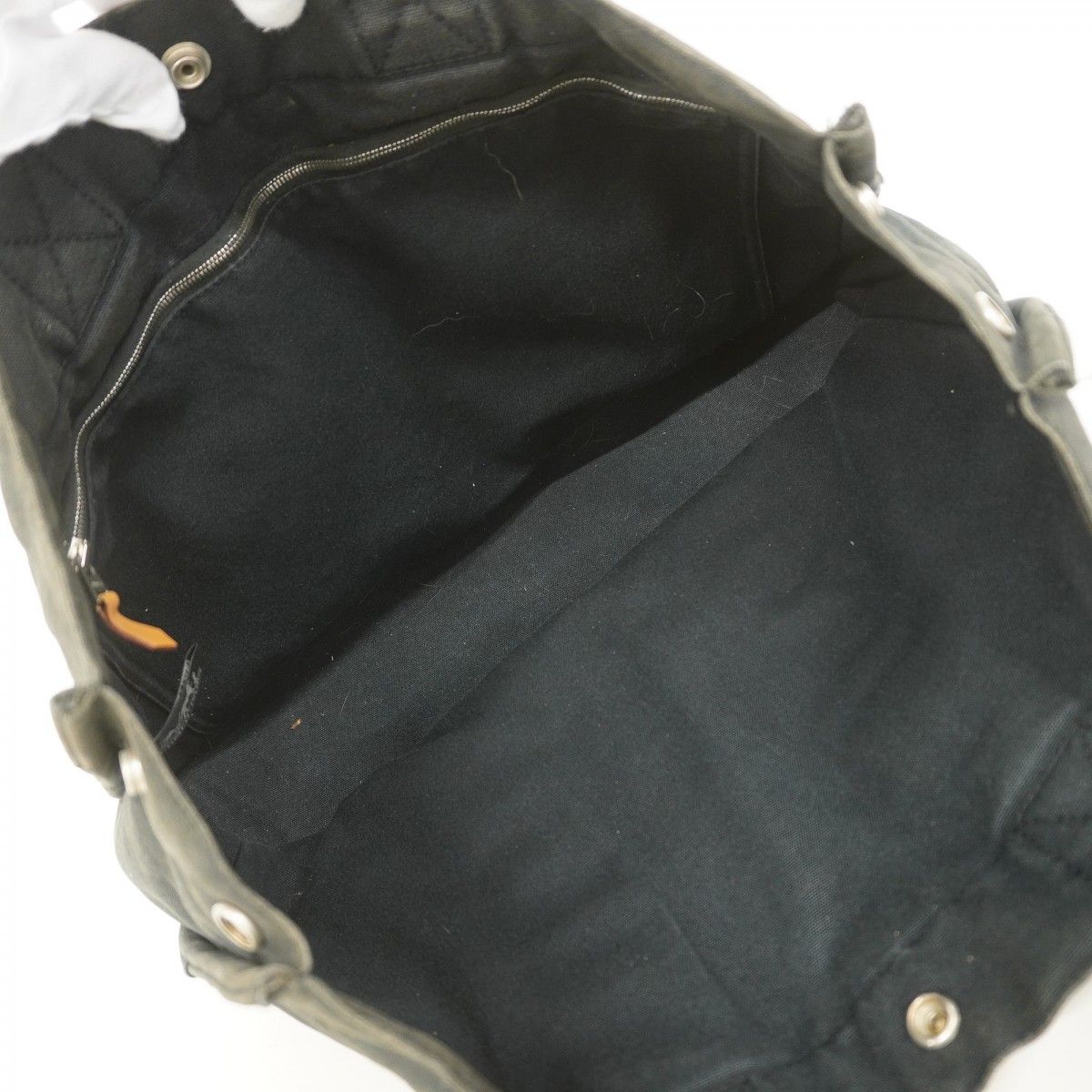 Hermes Tote Fourre Tout Canvas Black Silver — view 4