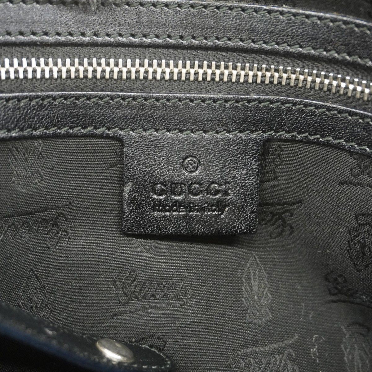 Gucci Tote GG Canvas Beige Black Gold Silver — view 5