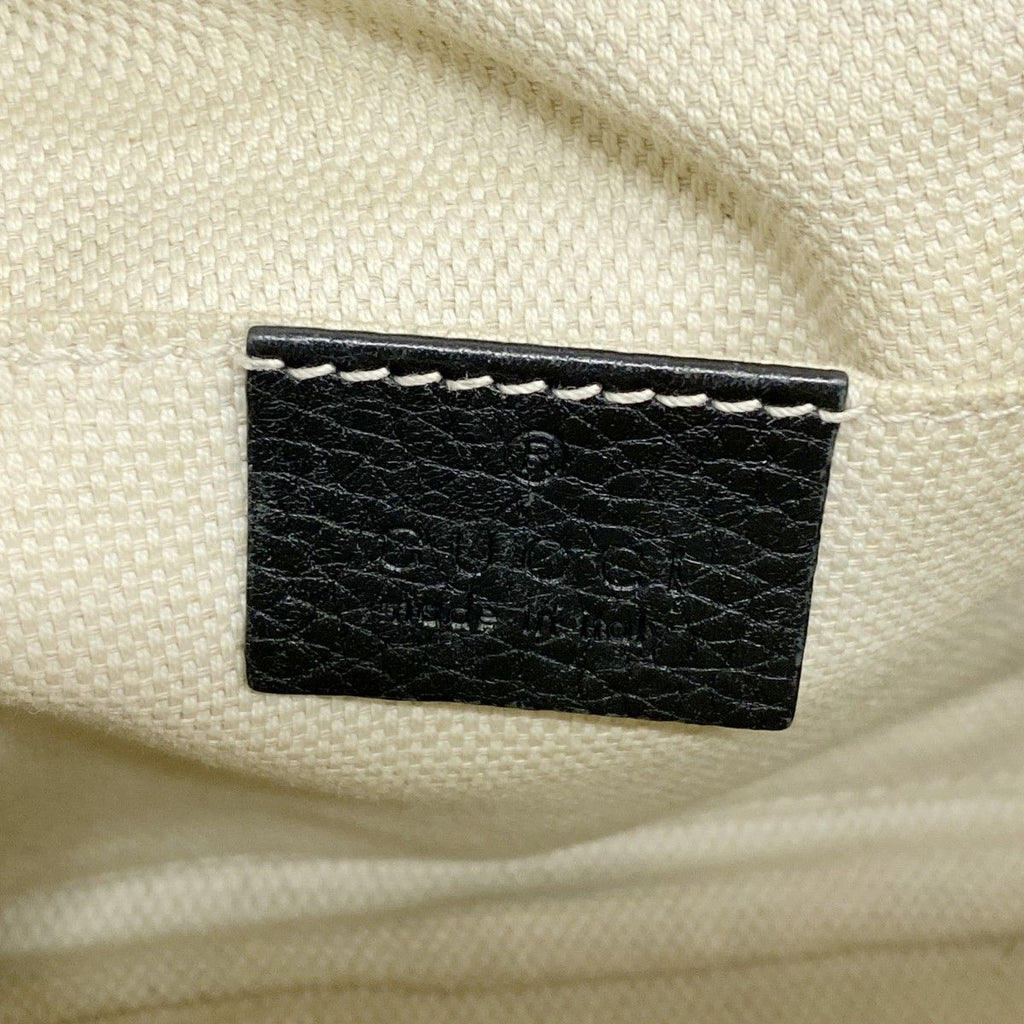 Gucci Shoulder Bag Soho Leather Black Champagne Gold — view 5