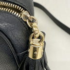 Gucci Shoulder Bag Soho Leather Black Champagne Gold — view 8