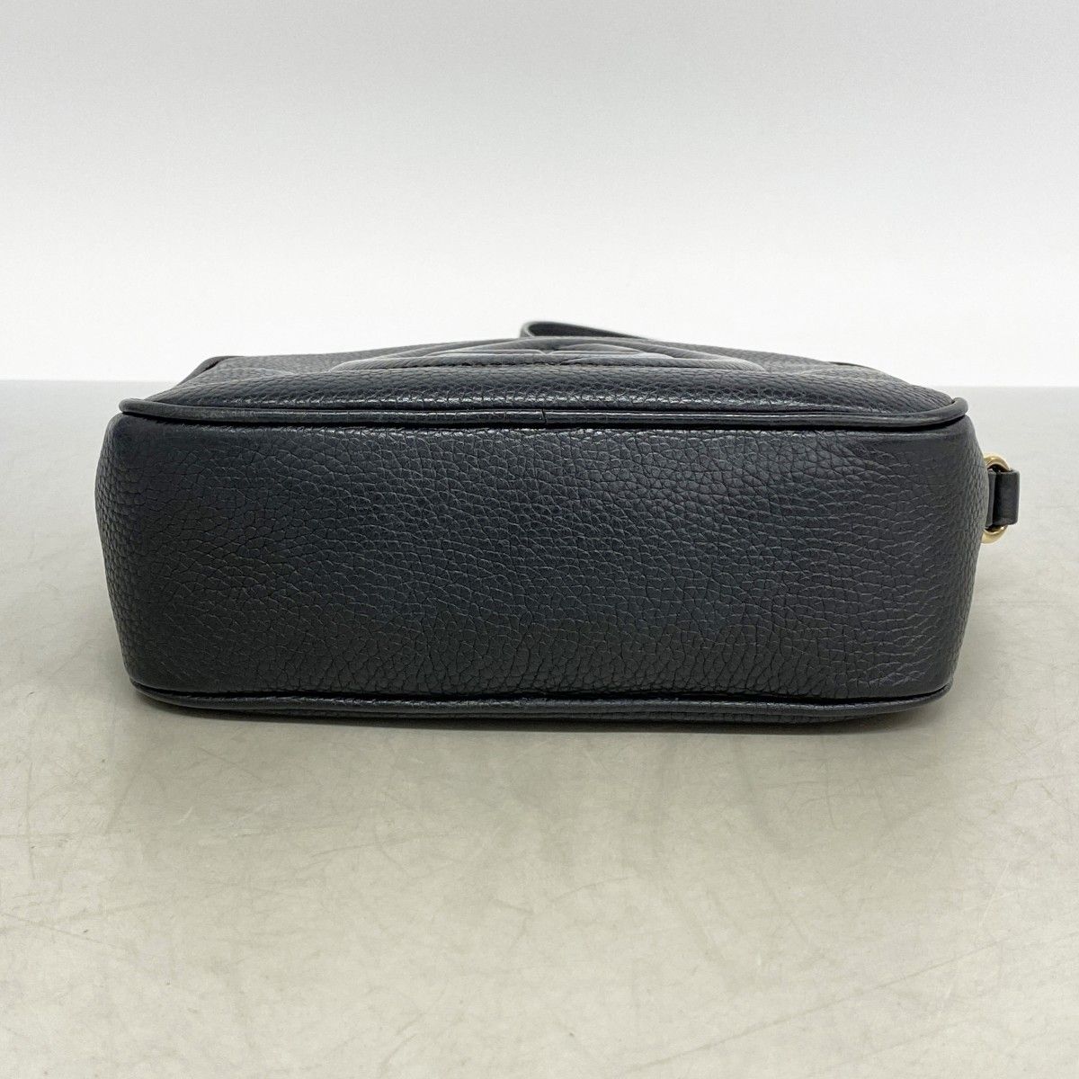 Gucci Shoulder Bag Soho Leather Black Champagne Gold — view 3