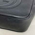 Gucci Shoulder Bag Soho Leather Black Champagne Gold — view 6