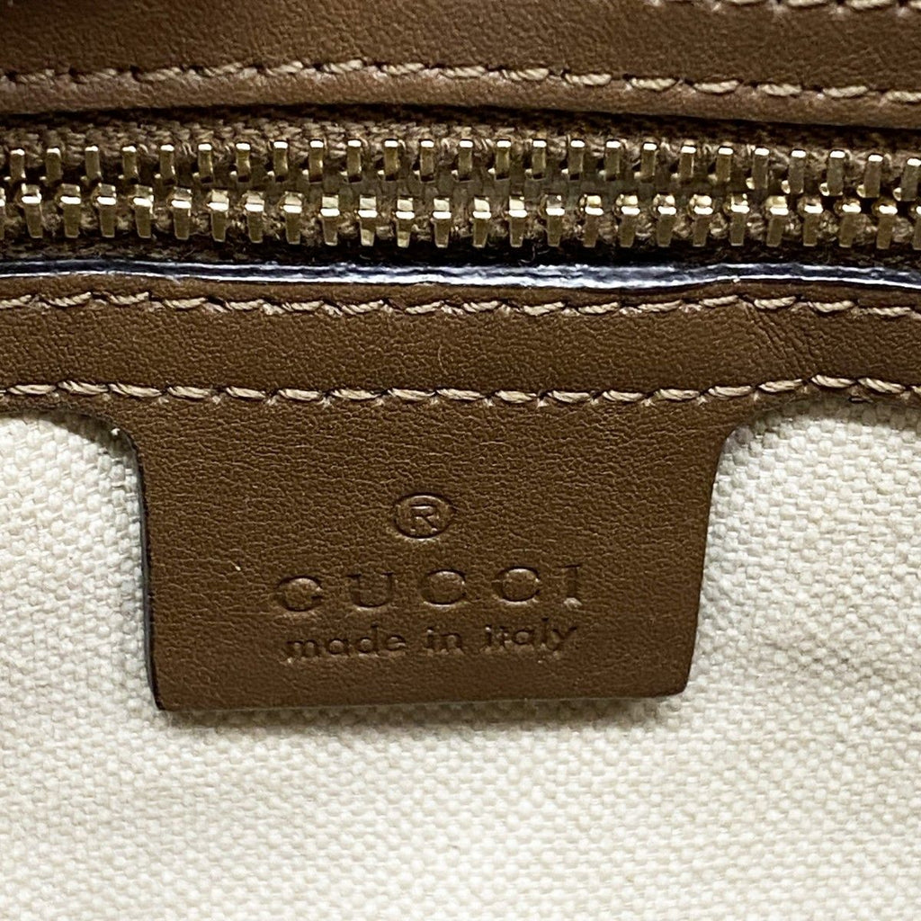 Gucci Shoulder Bag GG Supreme Beige Brown Champagne Gold — view 5