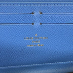 Louis Vuitton Wallet Monogram Portefeuille Clemence Blue Rosevalerine Flower — view 4