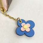 Louis Vuitton Wallet Monogram Portefeuille Clemence Blue Rosevalerine Flower — view 7