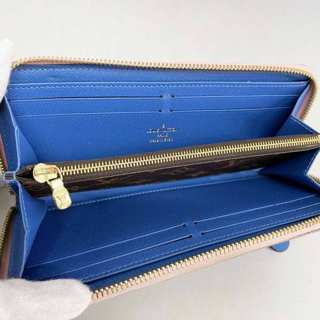 Louis Vuitton Wallet Monogram Portefeuille Clemence Blue Rosevalerine Flower — view 3