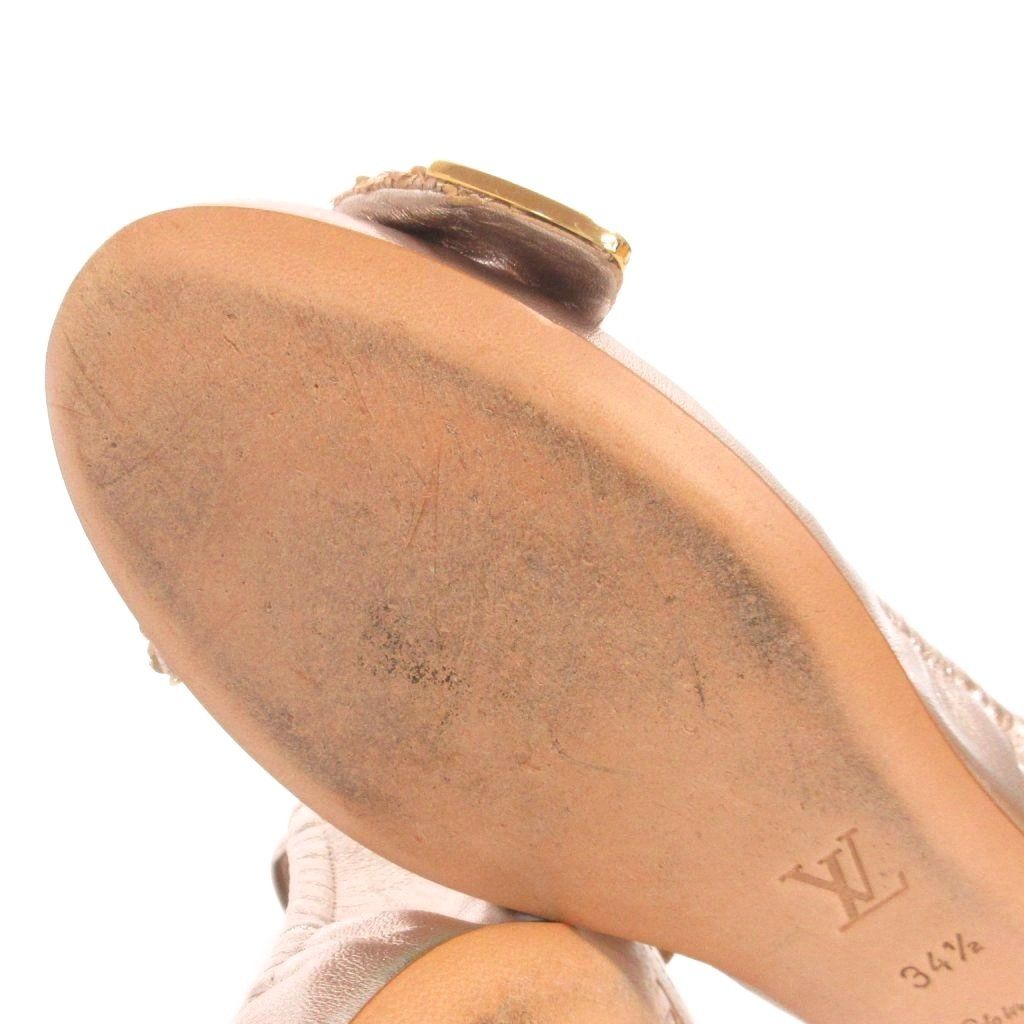 Louis Vuitton Ballet Shoes Sequin Shiny Pink — view 9