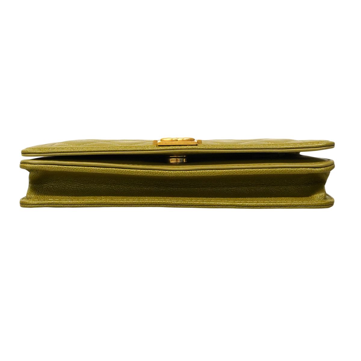 Chanel Shoulder Wallet Boy Caviar Leather Khaki Gold — view 3