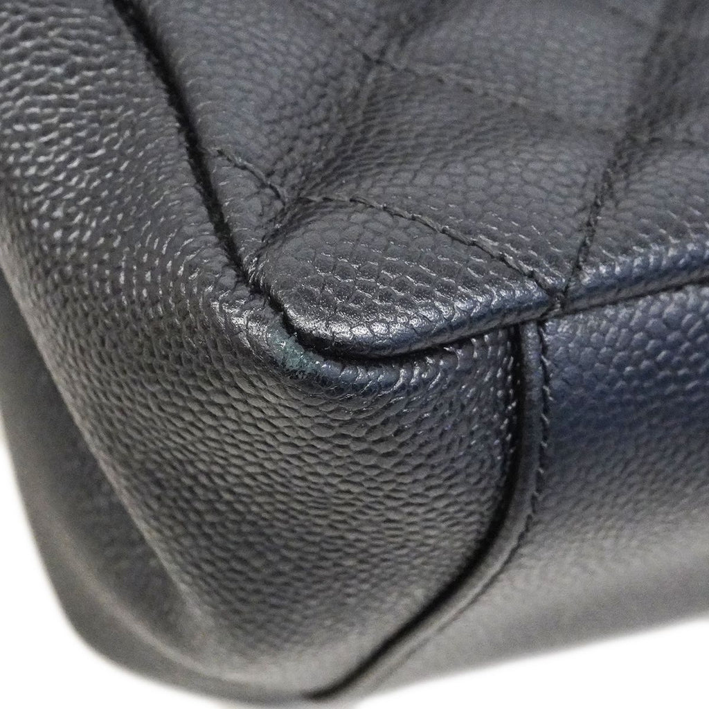 Chanel Chain Tote Quilted Caviar Leather Black Gold — view 6