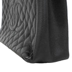 Chanel Chain Tote Quilted Caviar Leather Black Gold — view 7