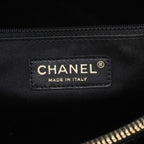 Chanel Chain Tote Quilted Caviar Leather Black Gold — view 5