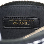 Chanel Shoulder Bag Quilted Tweed Black Champagne Gold — view 5