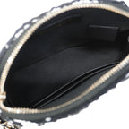Chanel Shoulder Bag Quilted Tweed Black Champagne Gold — view 4