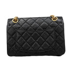 Chanel Shoulder Bag Quilted 2.55 Calfskin Black Gold — view 8
