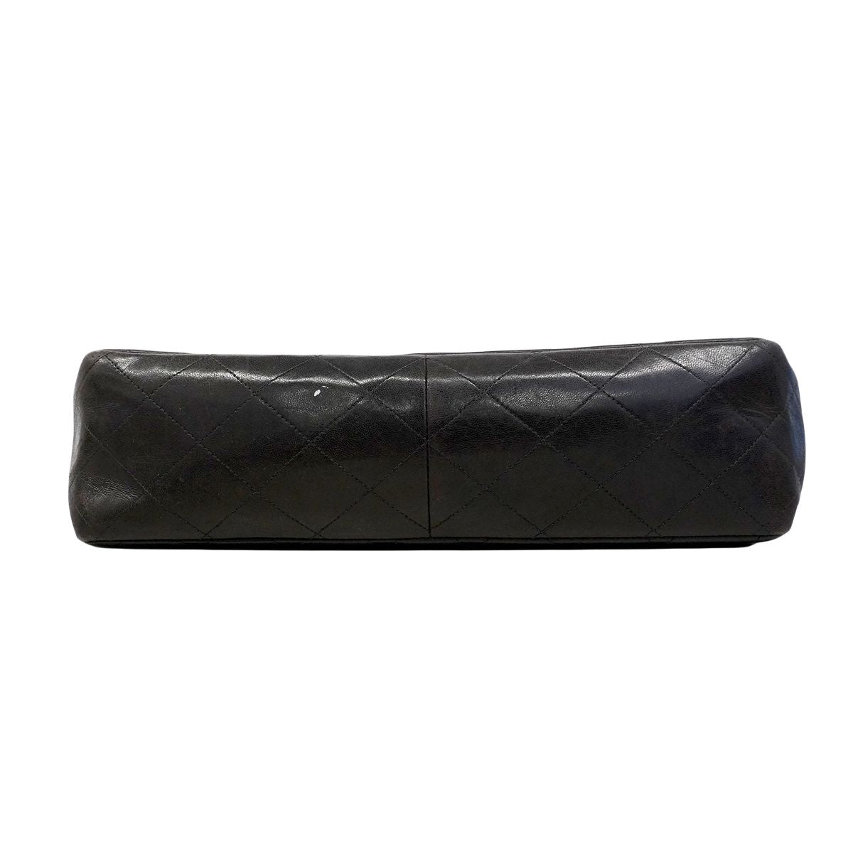 Chanel Shoulder Bag Deca Quilted Lambskin Black Gold — view 3