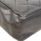 Chanel Shoulder Bag Deca Quilted Lambskin Black Gold — view 7