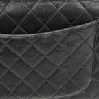 Chanel Shoulder Bag Deca Quilted Lambskin Black Gold — view 8