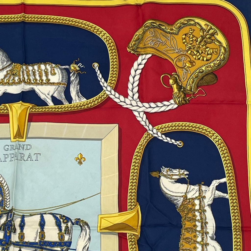 Hermes Carre 90 Grand Apparat Horse Multicolor Scarf Silk — view 3