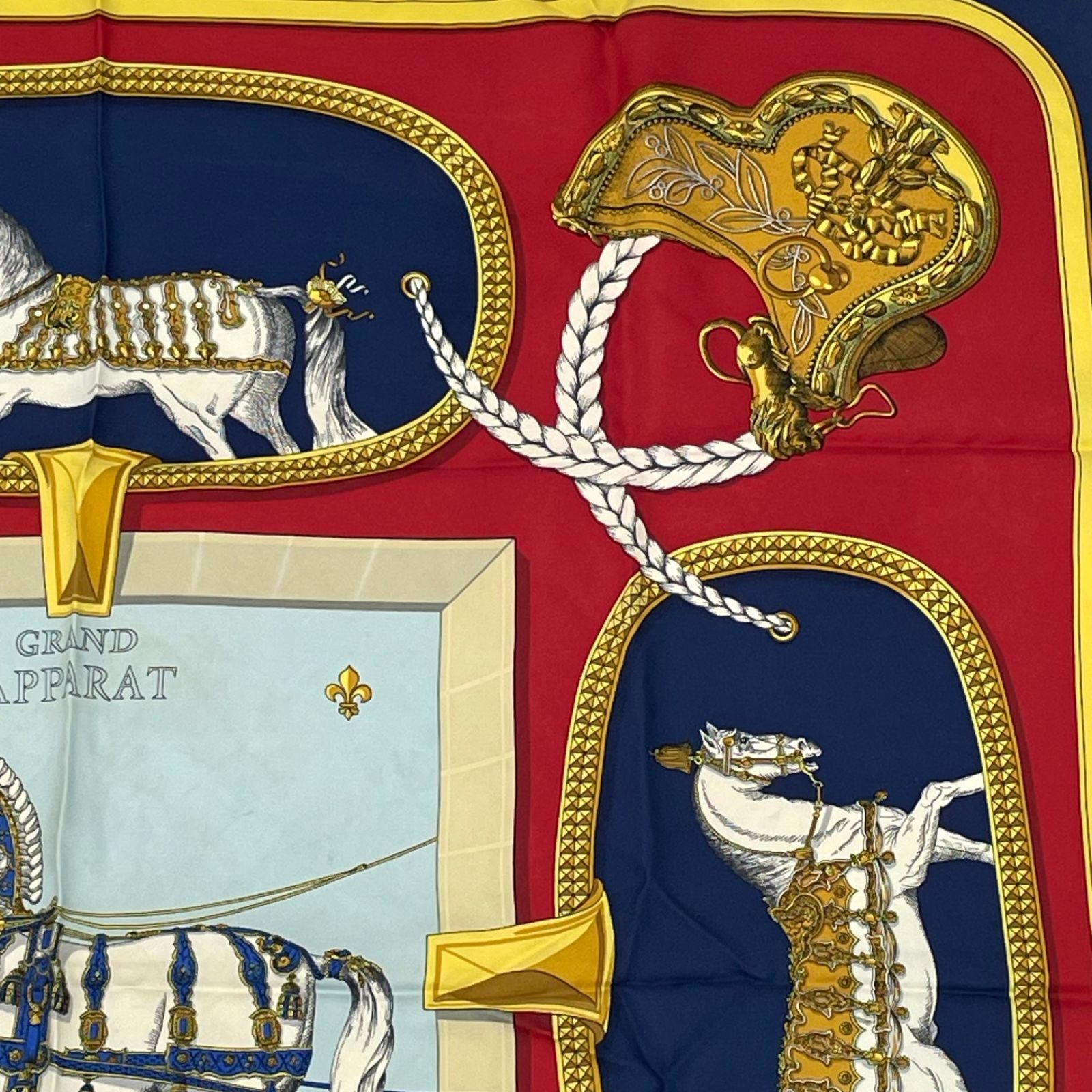 Hermes Carre 90 Grand Apparat Horse Multicolor Scarf Silk — view 3