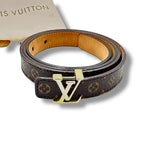Louis Vuitton Belt Monogram Leather Brown