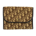 Dior Trotter Brown Beige Gold Clutch Pouch