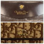 Dior Trotter Brown Beige Gold Clutch Pouch — view 3