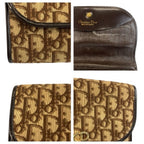Dior Trotter Brown Beige Gold Clutch Pouch — view 5