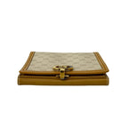 Gucci Vintage Micro GG Logo Leather Bifold Wallet Camel Ivory — view 3