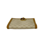 Gucci Vintage Micro GG Logo Leather Bifold Wallet Camel Ivory — view 6