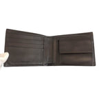 Bottega Veneta Intrecciato Brown Leather Fold Wallet Compact — view 4