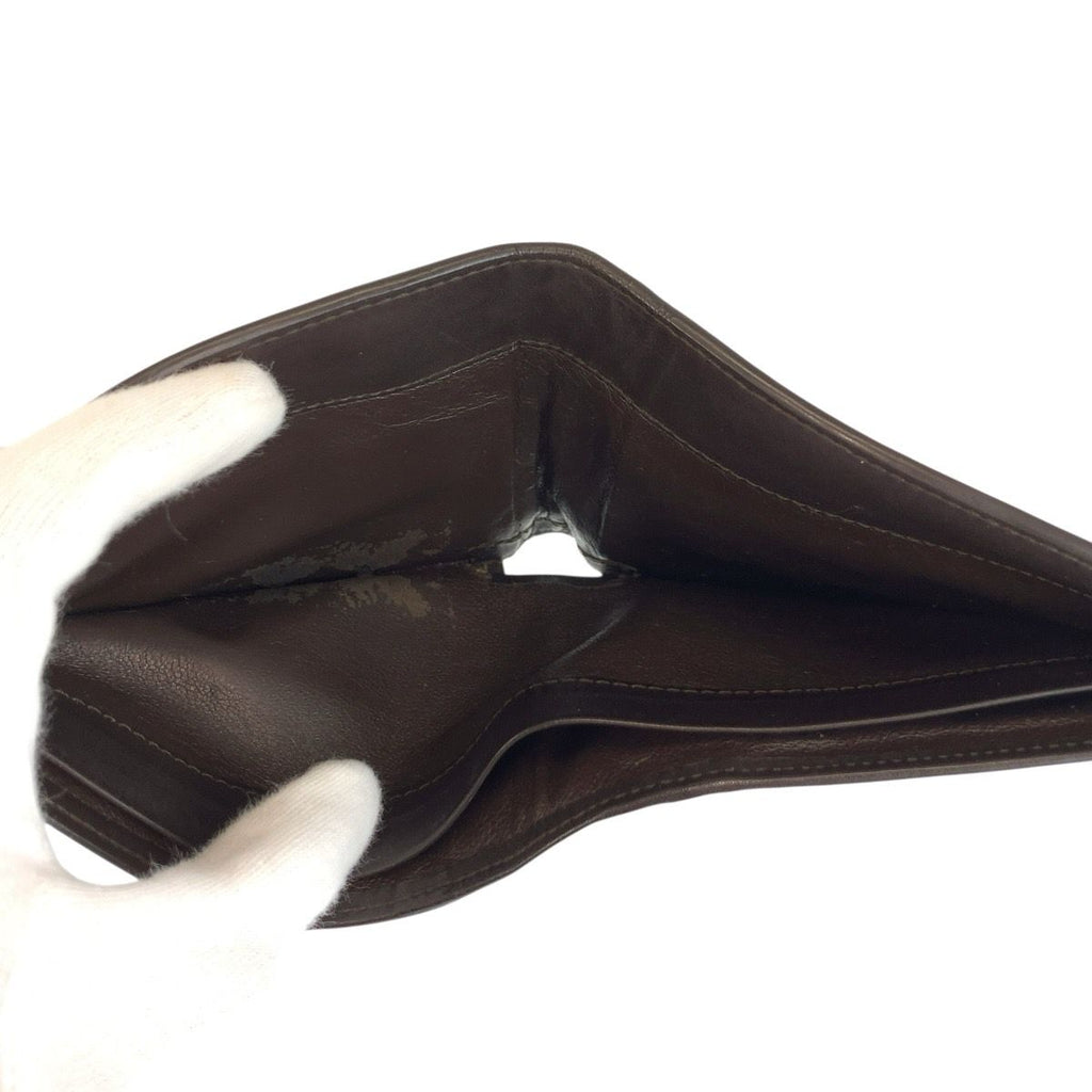 Bottega Veneta Intrecciato Brown Leather Fold Wallet Compact — view 5