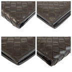 Bottega Veneta Intrecciato Brown Leather Fold Wallet Compact — view 7