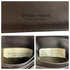 Bottega Veneta Intrecciato Brown Leather Fold Wallet Compact — view 3