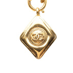 Chanel CC Logo Chain Pendant Diamond Gold Plated