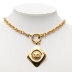 Chanel CC Logo Chain Pendant Diamond Gold Plated — view 6