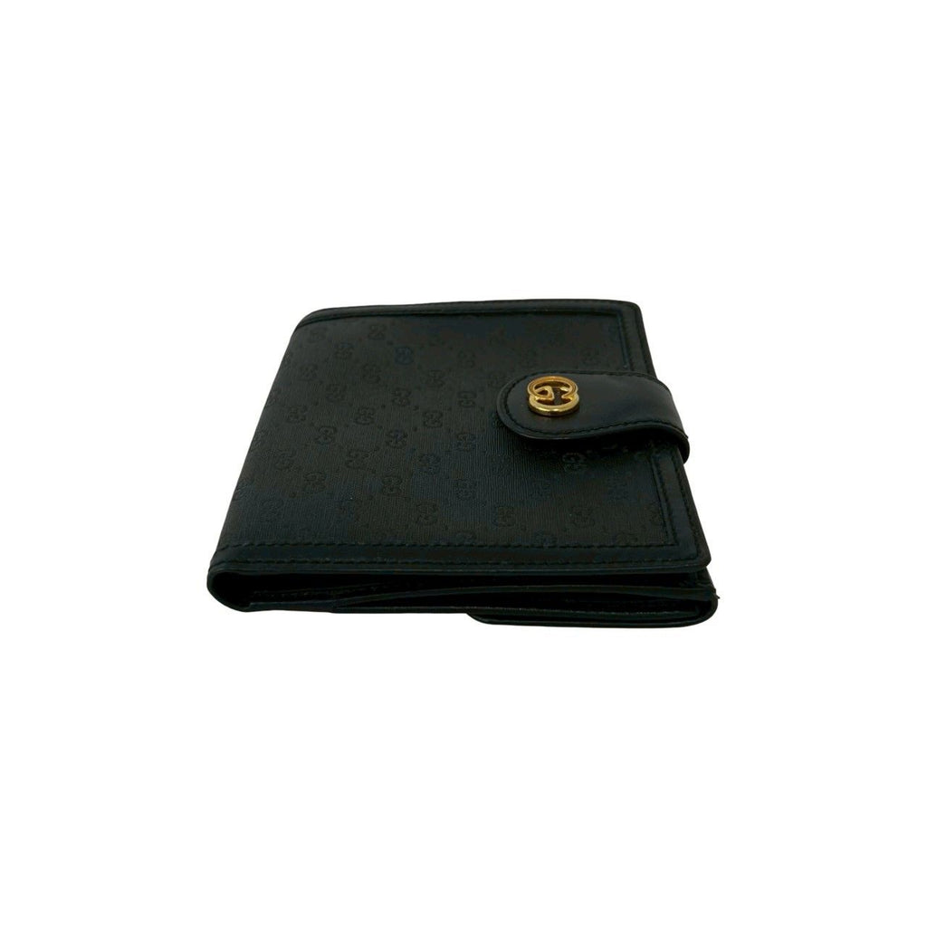 Gucci Vintage Micro GG Logo Leather Bifold Wallet Mini Black — view 5