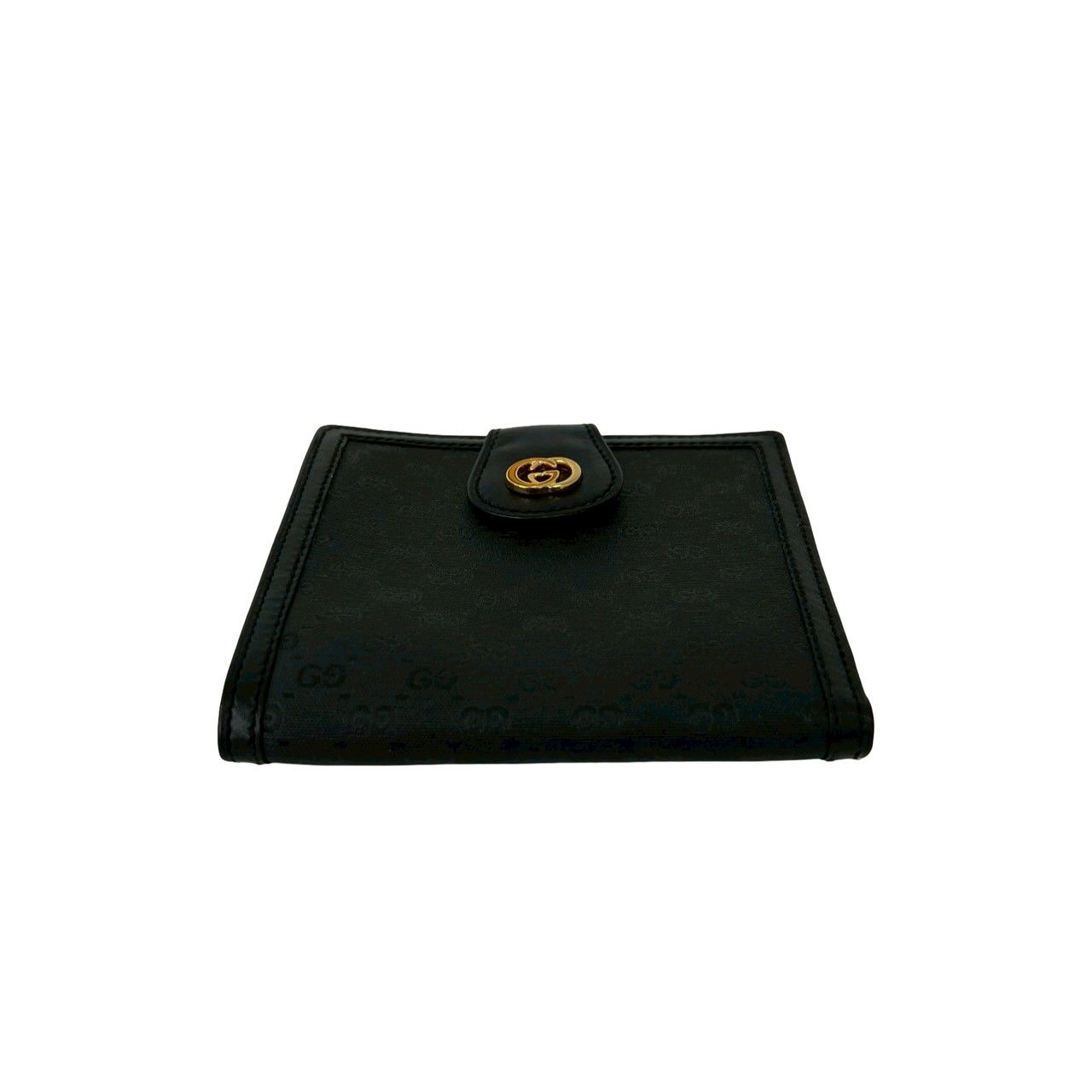 Gucci Vintage Micro GG Logo Leather Bifold Wallet Mini Black — view 6