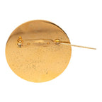 Chanel Coco Round Brooch Gold Black Plated — view 3