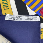 Hermes Scarf Carre 90 Silk the Original New Orleans Creole Jazz New Navy White — view 6