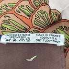 Hermes Carre 90 L Atlantide Atlantis Silk Scarf Brown — view 6