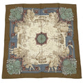 Hermes Carre 90 Azvlejos Noble Ship Scarf Silk Multicolor