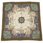 Hermes Carre 90 Azvlejos Noble Ship Scarf Silk Multicolor