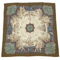 Hermes Carre 90 Azvlejos Noble Ship Scarf Silk Multicolor