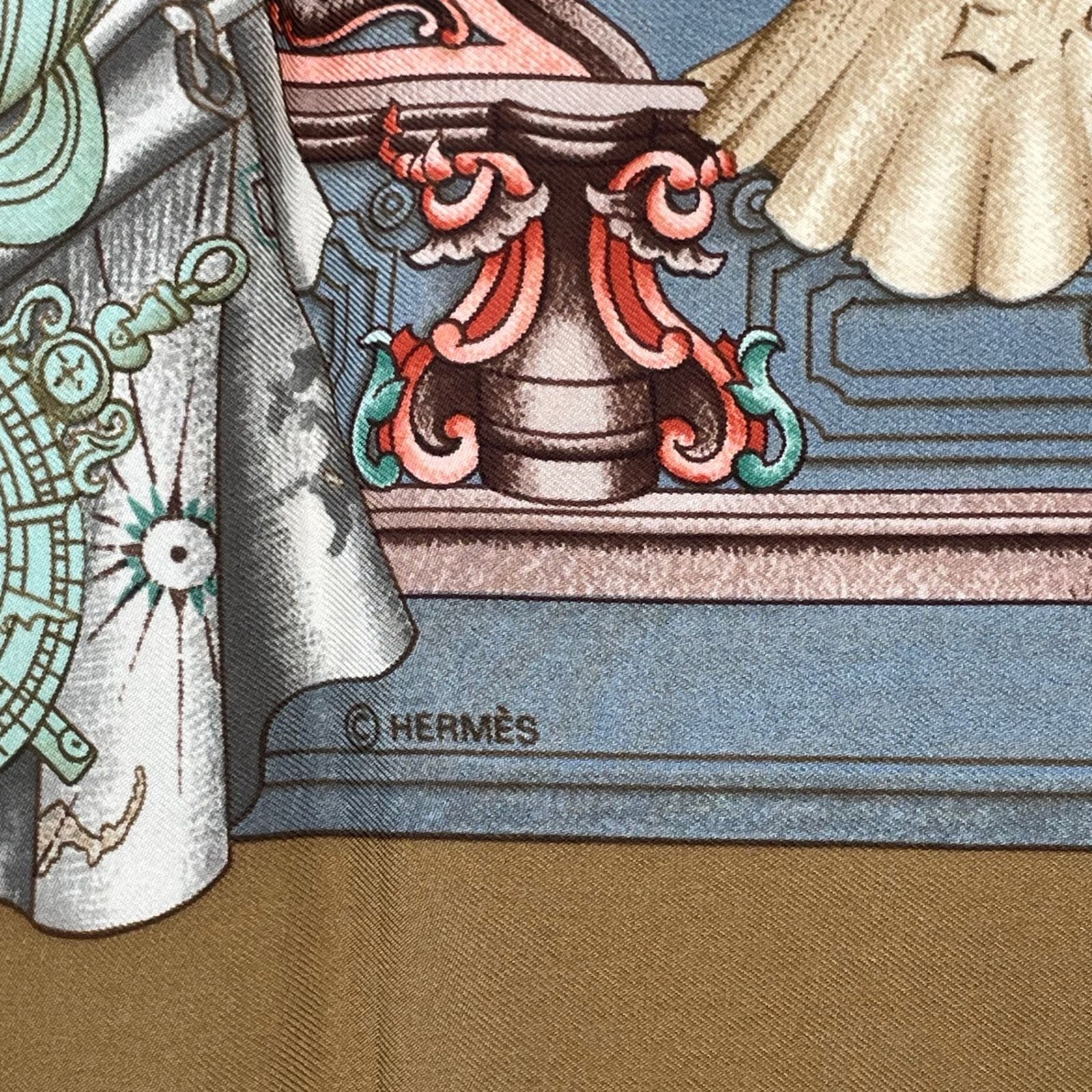 Hermes Carre 90 Azvlejos Noble Ship Scarf Silk Multicolor — view 7