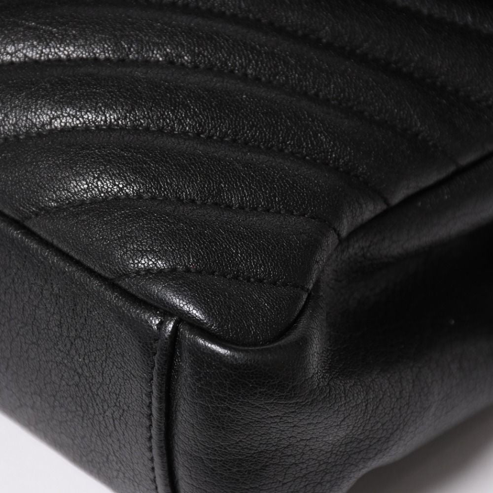 Saint Laurent Carre Shoulder Bag 2-Way Leather Black Silver — view 8