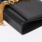 Saint Laurent Shoulder Bag Gold Black YSL Logo — view 6