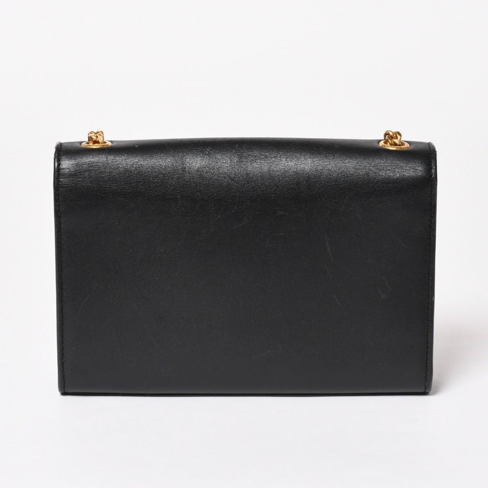 Saint Laurent Shoulder Bag Gold Black YSL Logo — view 2