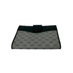 Gucci Vintage Micro GG Logo Leather Kiss Lock Bifold Wallet Navy — view 6