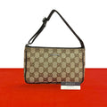 Gucci GG Canvas Logo Mini Shoulder Bag Pouch Brown